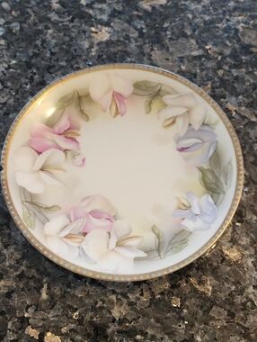 Regina Ware Floral Gold-Trim Porcelain Salad Plate - Germany